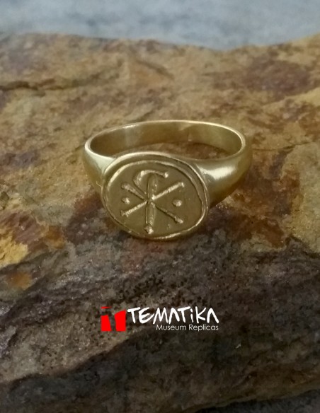 Chrismon Chi Rho ring