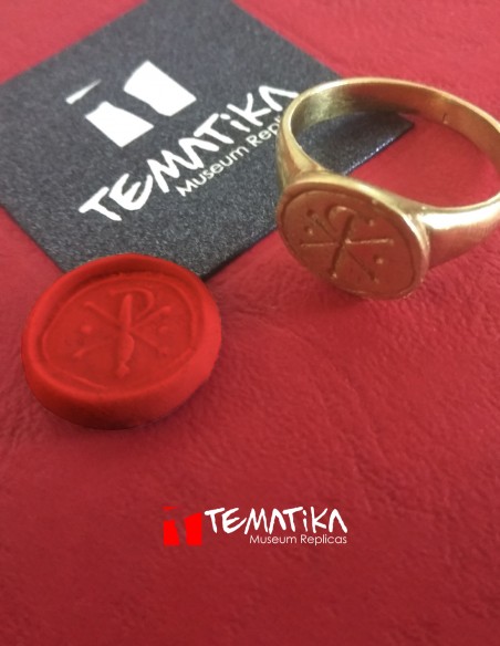 Chrismon Chi Rho ring