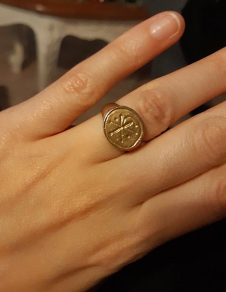Chrismon Chi Rho ring