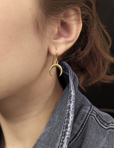 crescent moon lunula earrings