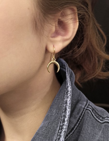 pendientes luna creciente lunula