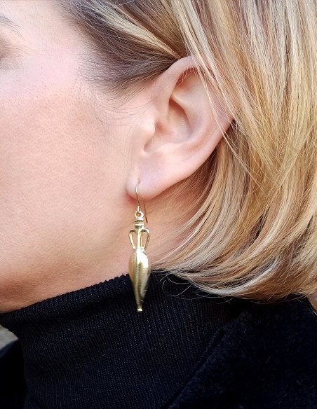boucles d'oreilles amphore romaine