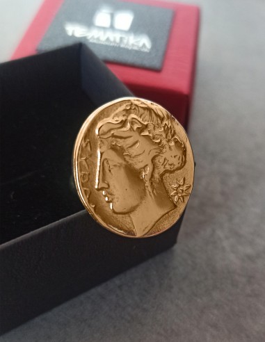 anillo moneda decadracma siracusa