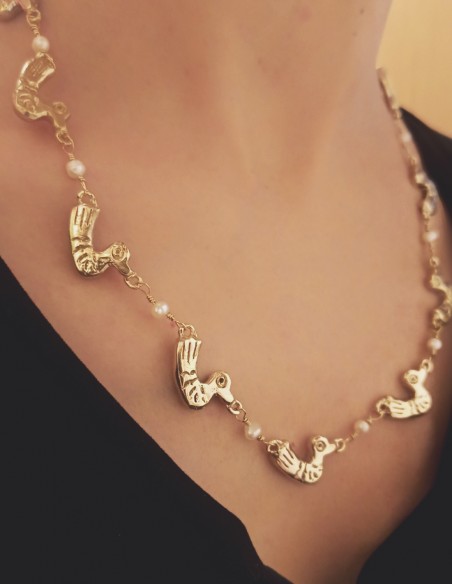 collier byzantin avec des canards