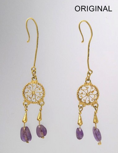 Boucles d'oreilles byzantines antiques