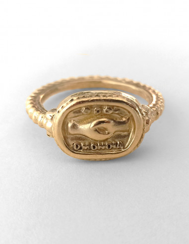 Greek roman wedding ring omonoia