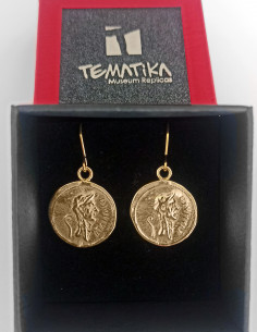 joyeria romana pendientes moneda julio césar 2