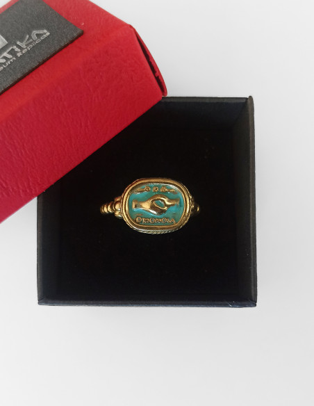 Greek roman wedding ring omonoia