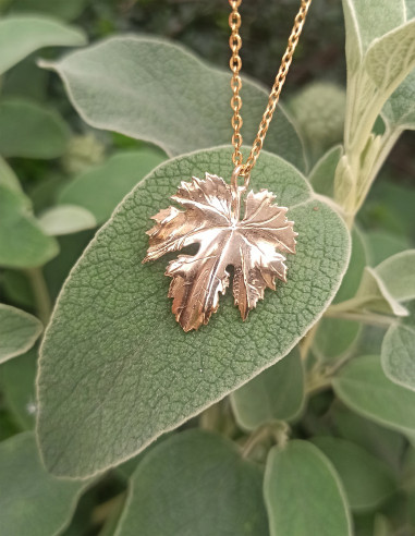 pendentif feuille de vigne