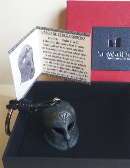 Porte-clés casque grec corintien