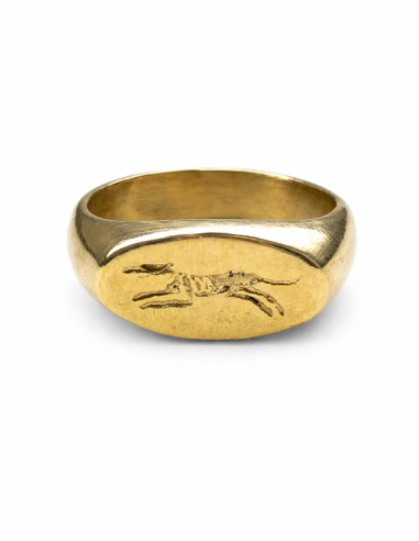 anillo romano perro galgo