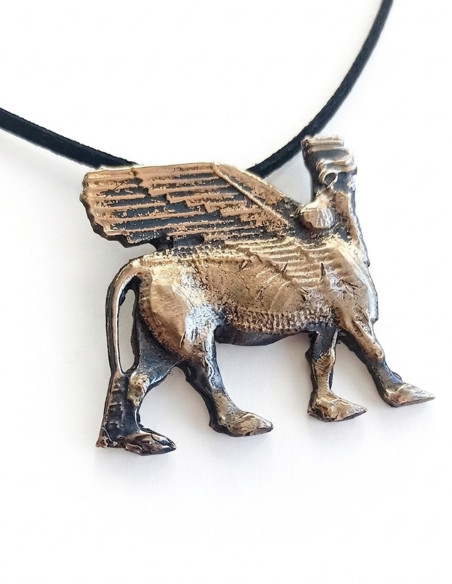 pendant winged bull lamassu