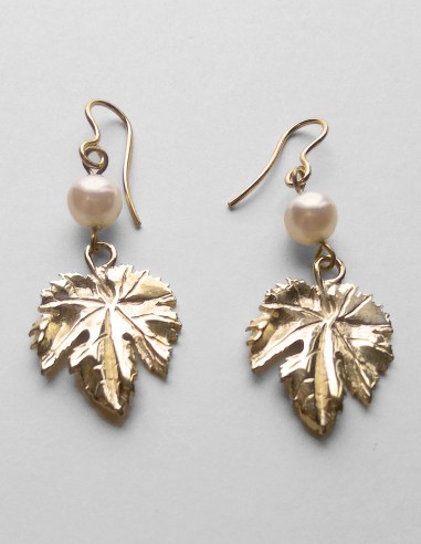 Pendientes hoja de parra