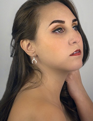 crescent moon lunula earrings