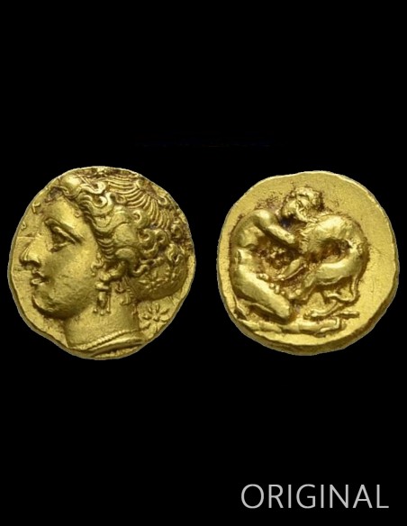 Anello moneta decadramma Siracusa