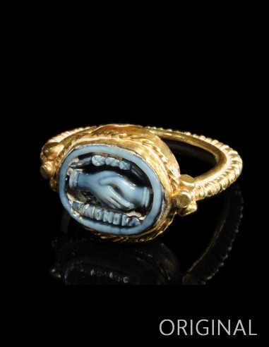 Bague de mariage gréco-romaine Omonoia