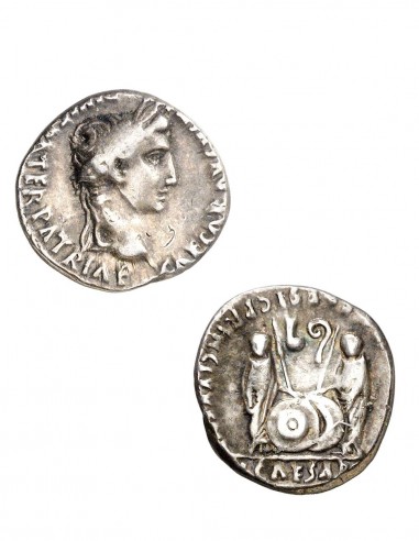 Orecchini con moneta Ottaviano Augusto