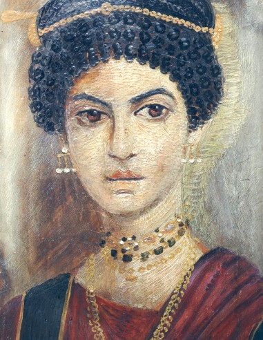 pendientes crotalia, retratos fayum, joyas al fayum