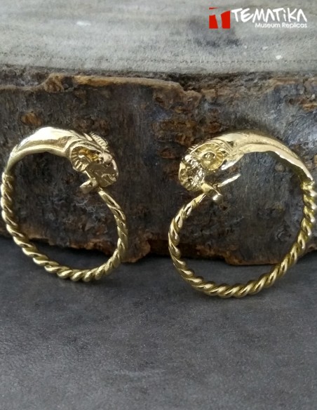 Ram head earrings