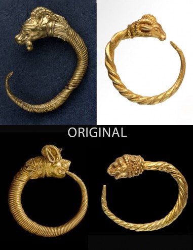 Pendientes cabeza carnero