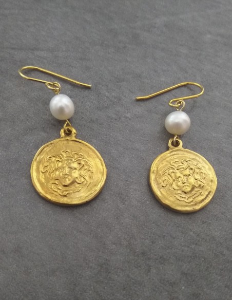 medusa earrings amulet